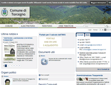 Tablet Screenshot of comune.torcegno.tn.it